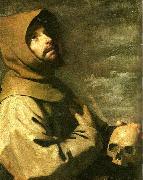 Francisco de Zurbaran, st. francis meditating